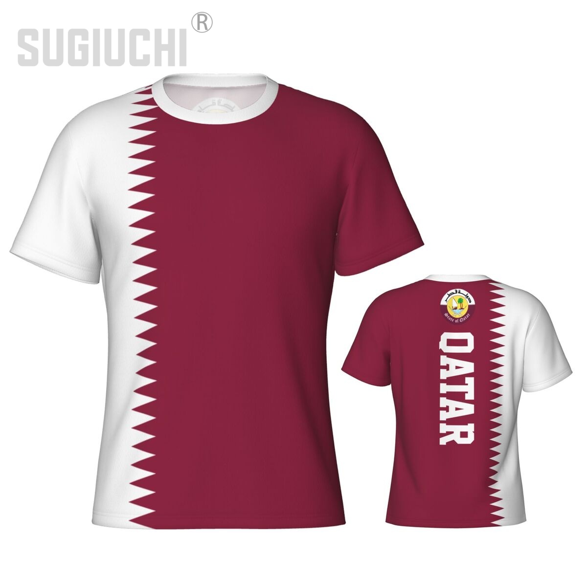 3D Printing Qatar - Tight Sports T-shirt Qatar Flag Qatari