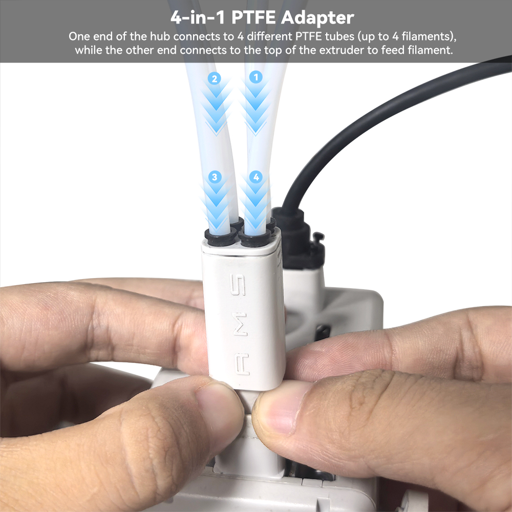 3D Printing Fff - Upgraded 4-in-1 PTFE AdapterFor Bambu Lab