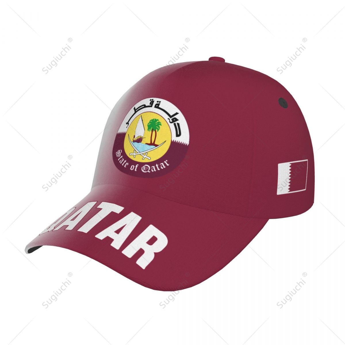 3D Printing Qatar - Unisex Baseball Cap Hat Qatar Flag