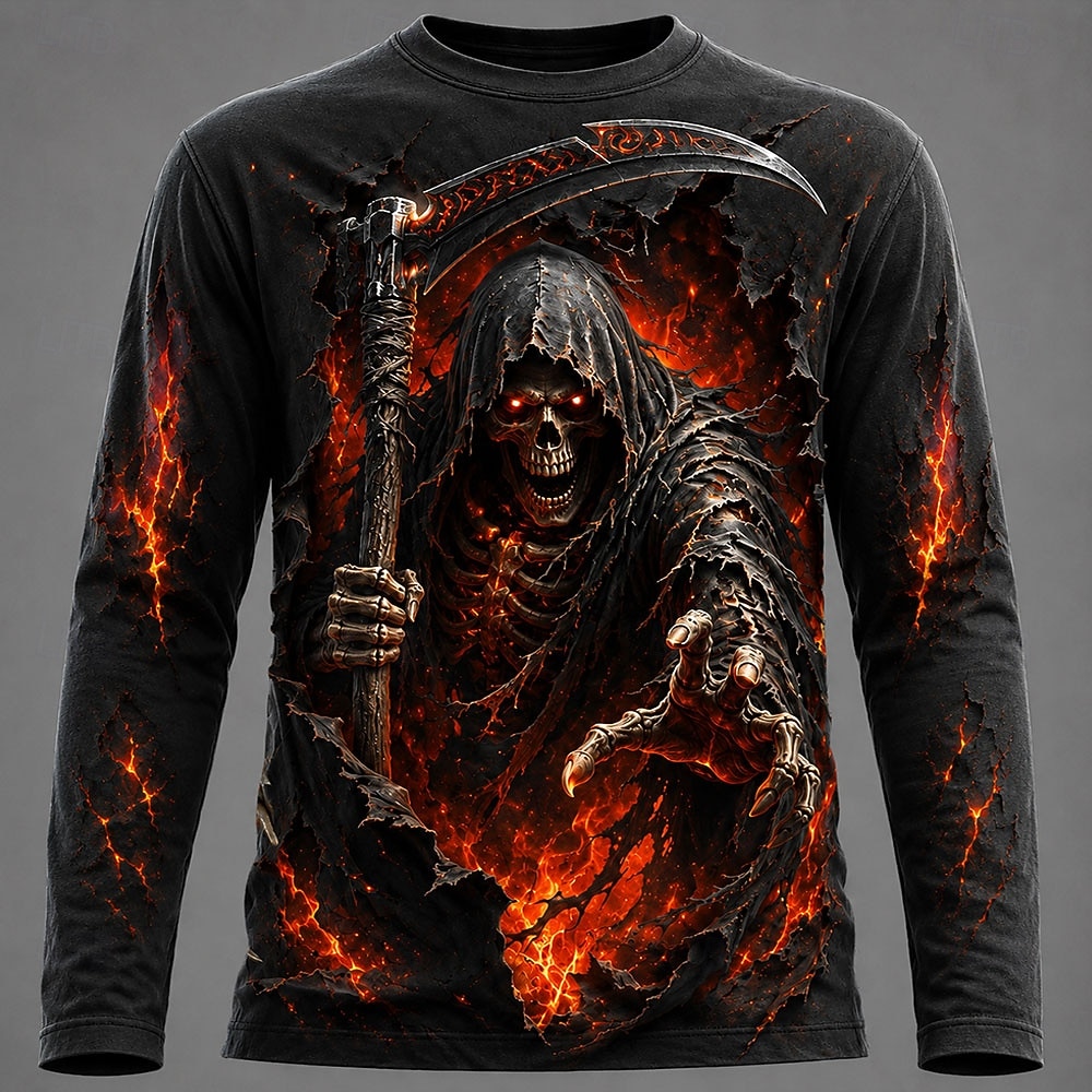 3D Printing Services - Halloween Men 3D Graphic Printed Long