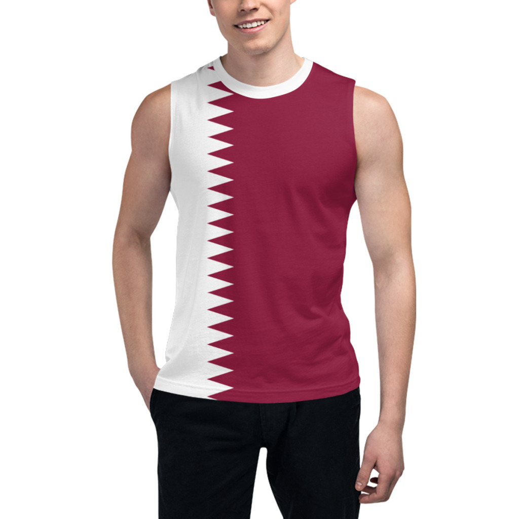 3D Printing Qatar - Sleeveless T-shirt Qatar Flag 3D Men's