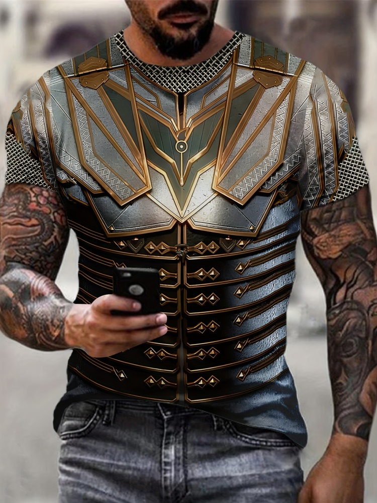 3D Printing Knight Armor - Men's 3D Printed Street Knight Gold