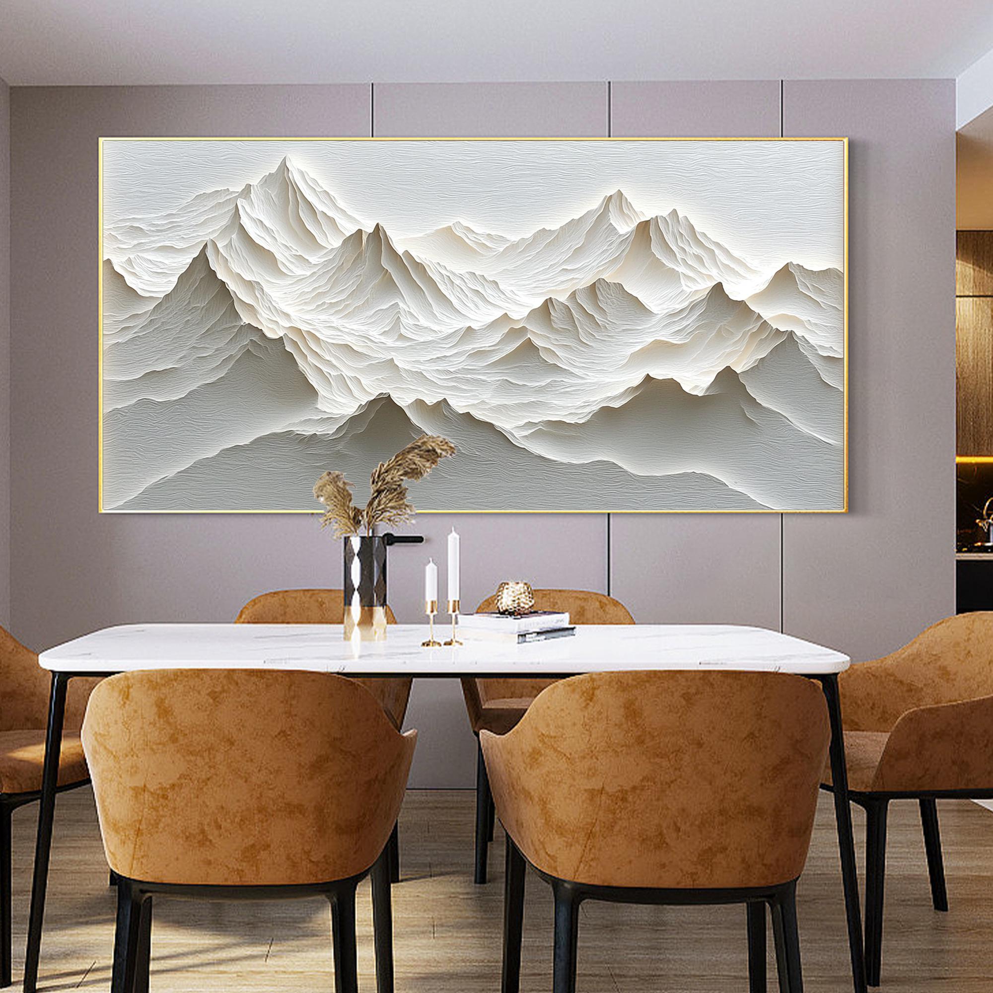 3D Printing Wall - Modern Minimalist Mountain Relief Art Posters
