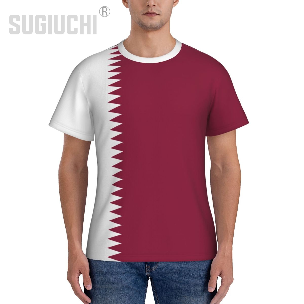 Tight Sports T-shirt Qatar Fla - 3D Printing Qatar ulasan dan harga