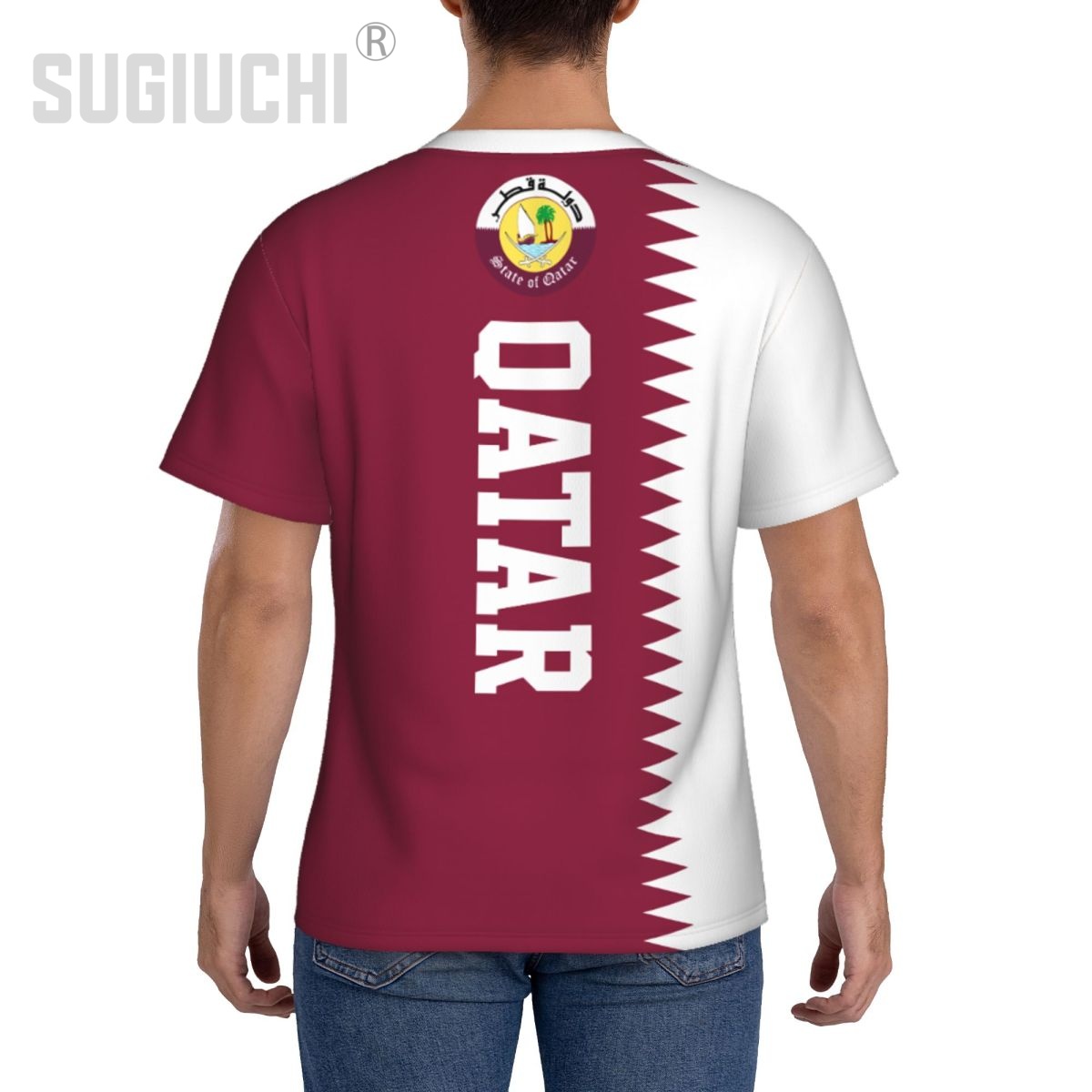 Tight Sports T-shirt Qatar Fla - 3D Printing Qatar ulasan dan harga
