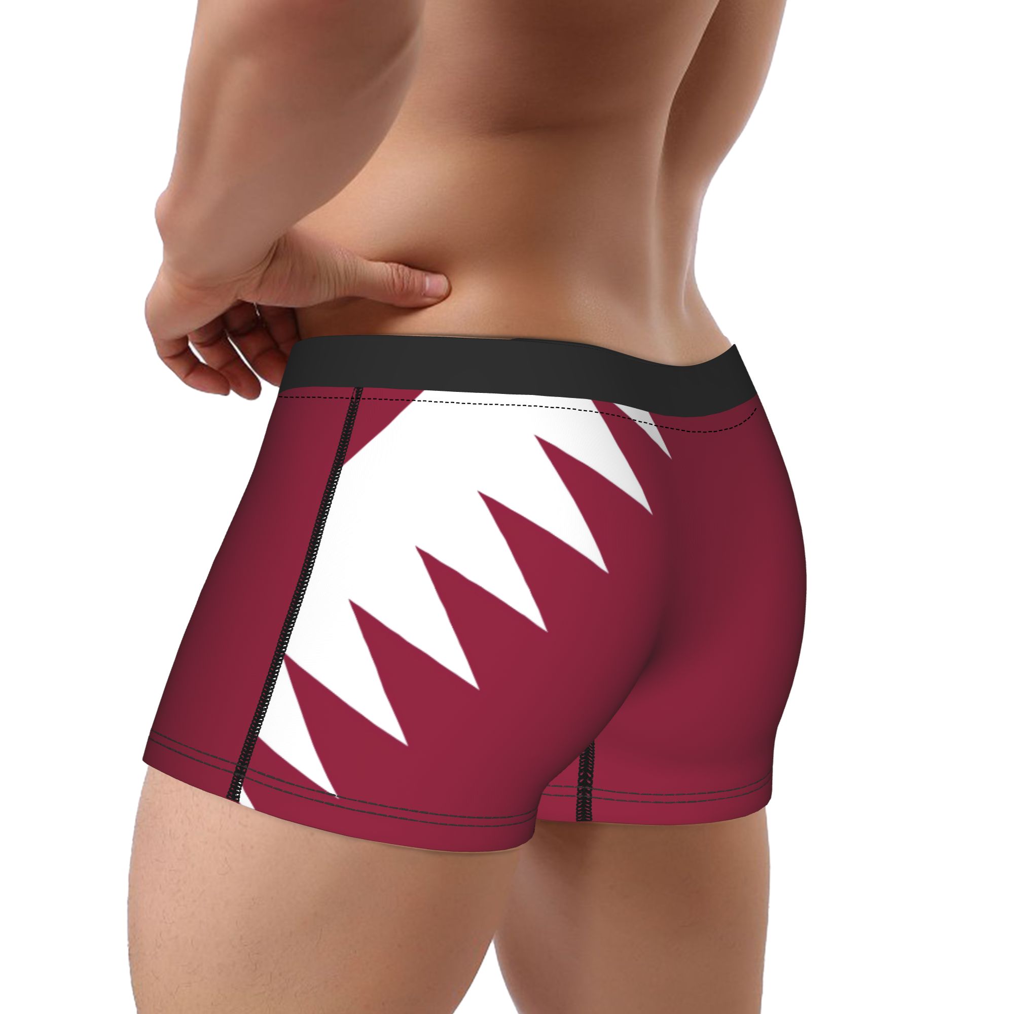 Qatar Flag Emblem Underwear  N - 3D Printing Qatar ulasan dan harga