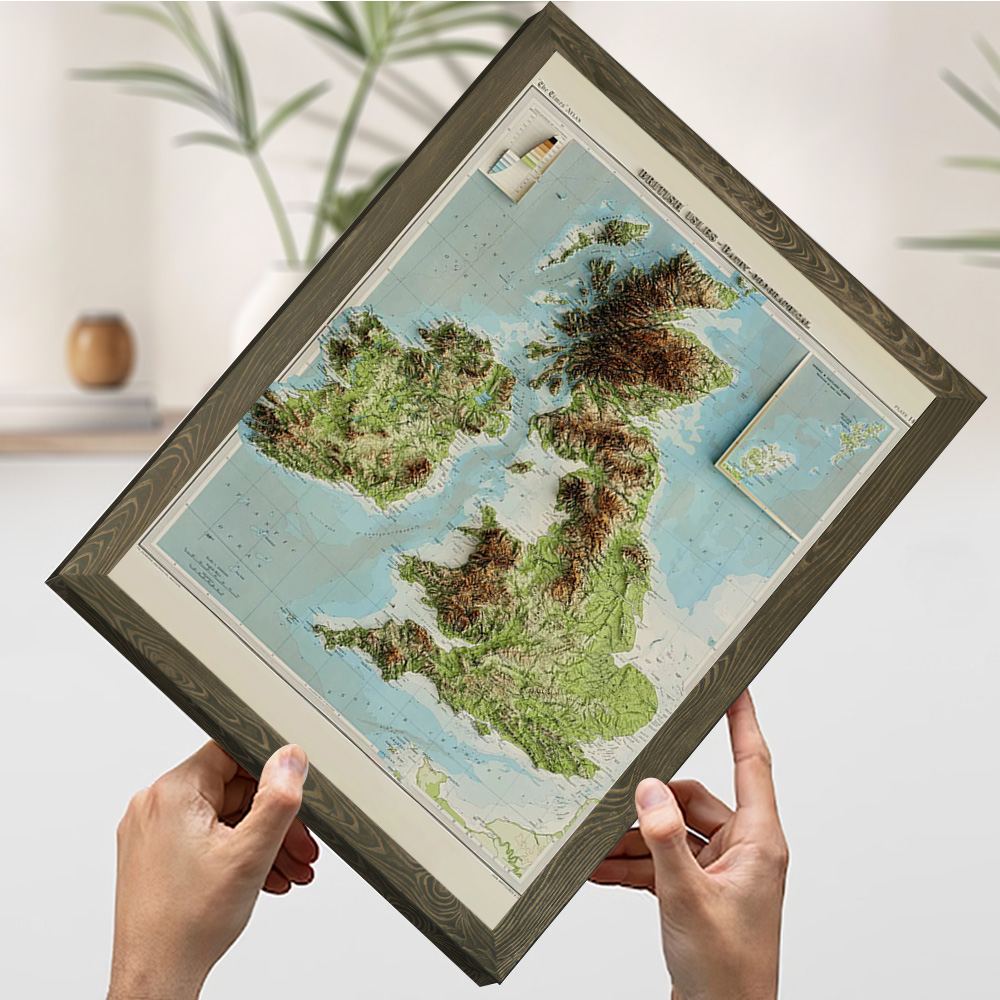 3D Relief Map of 1922 British  - 3D Printing Wall ulasan dan harga
