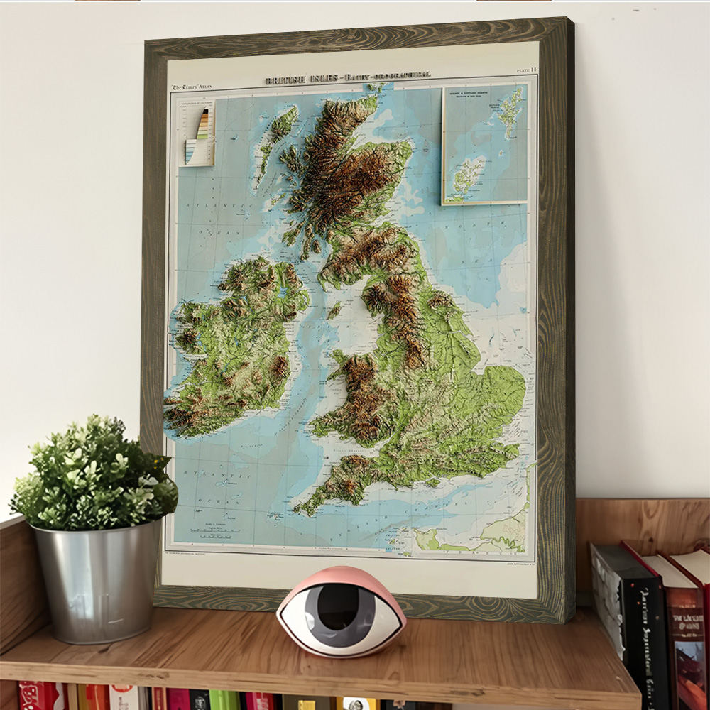 3D Relief Map of 1922 British  - 3D Printing Wall ulasan dan harga