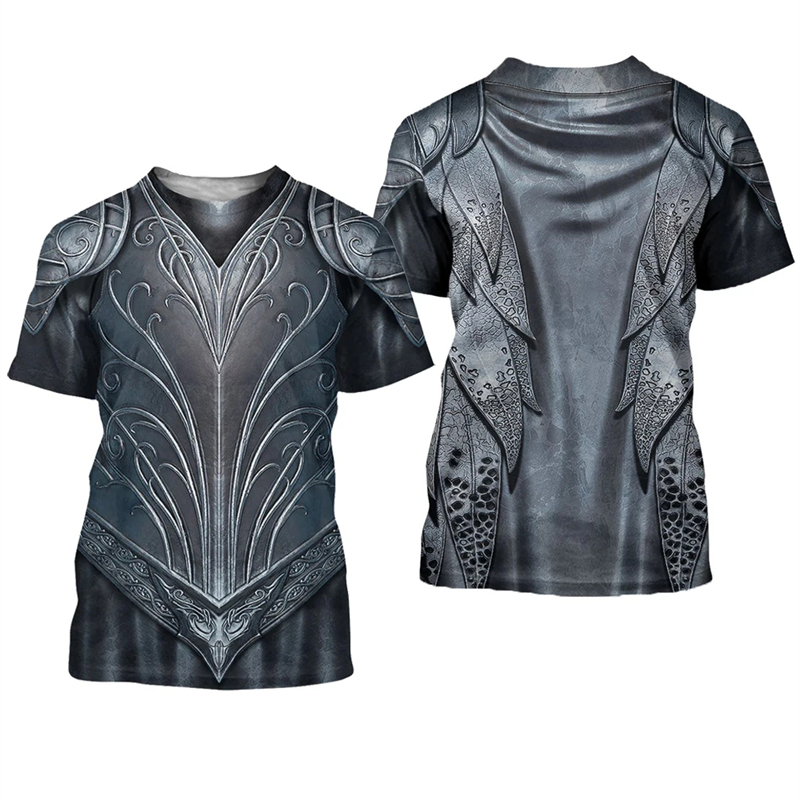 Knights Templar Graphic T-shir - 3D Printing Knight Armor ulasan dan harga