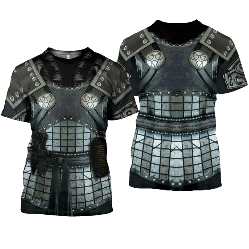 Knights Templar Graphic T-shir - 3D Printing Knight Armor ulasan dan harga