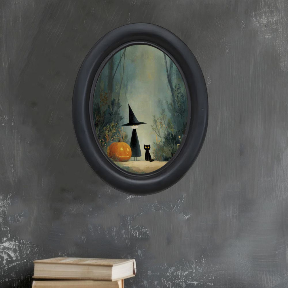 A 3D Vintage Halloween Witch a - 3D Printing Wall ulasan dan harga
