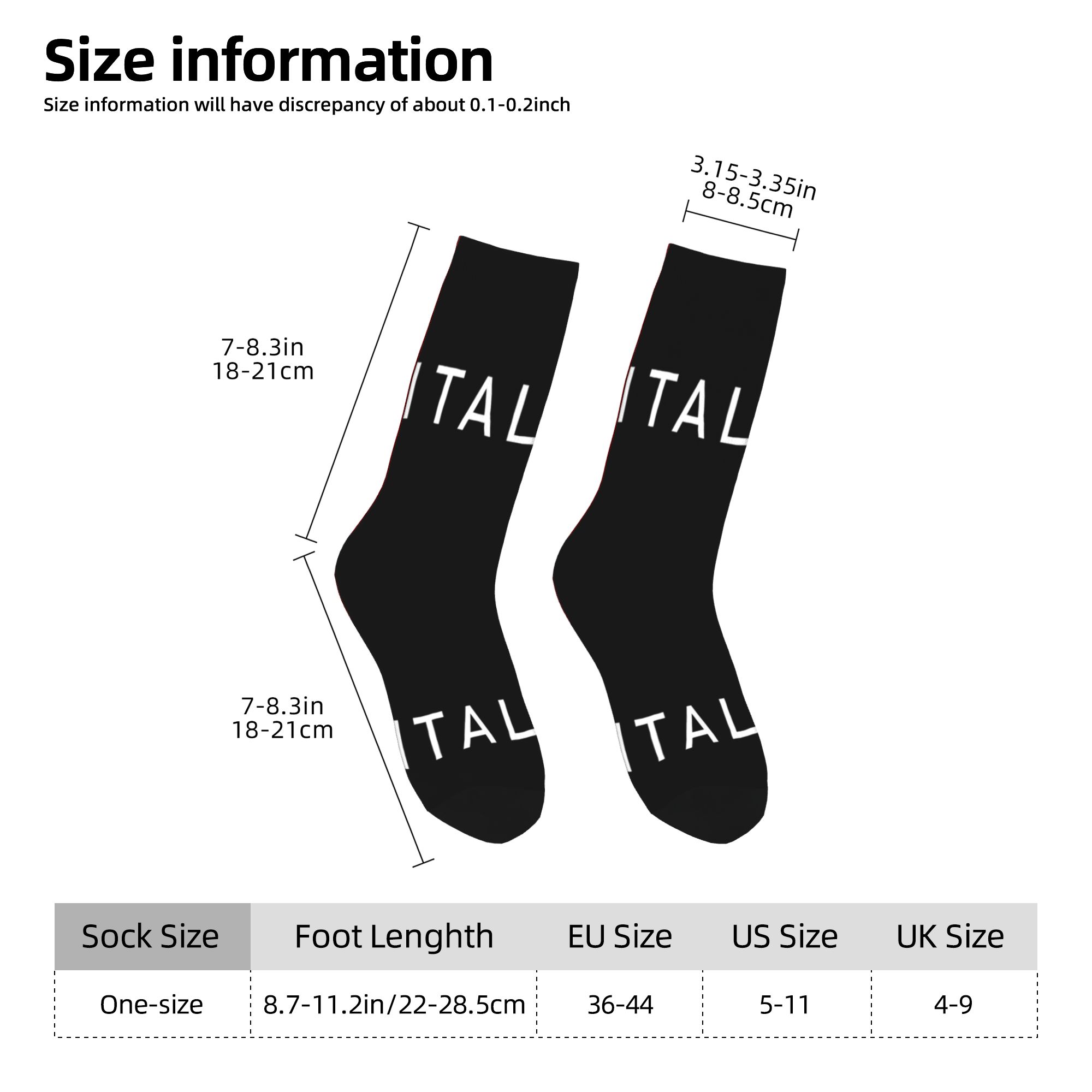 Cute Mens Italy Flag Dress Soc - 3D Printing Qatar ulasan dan harga