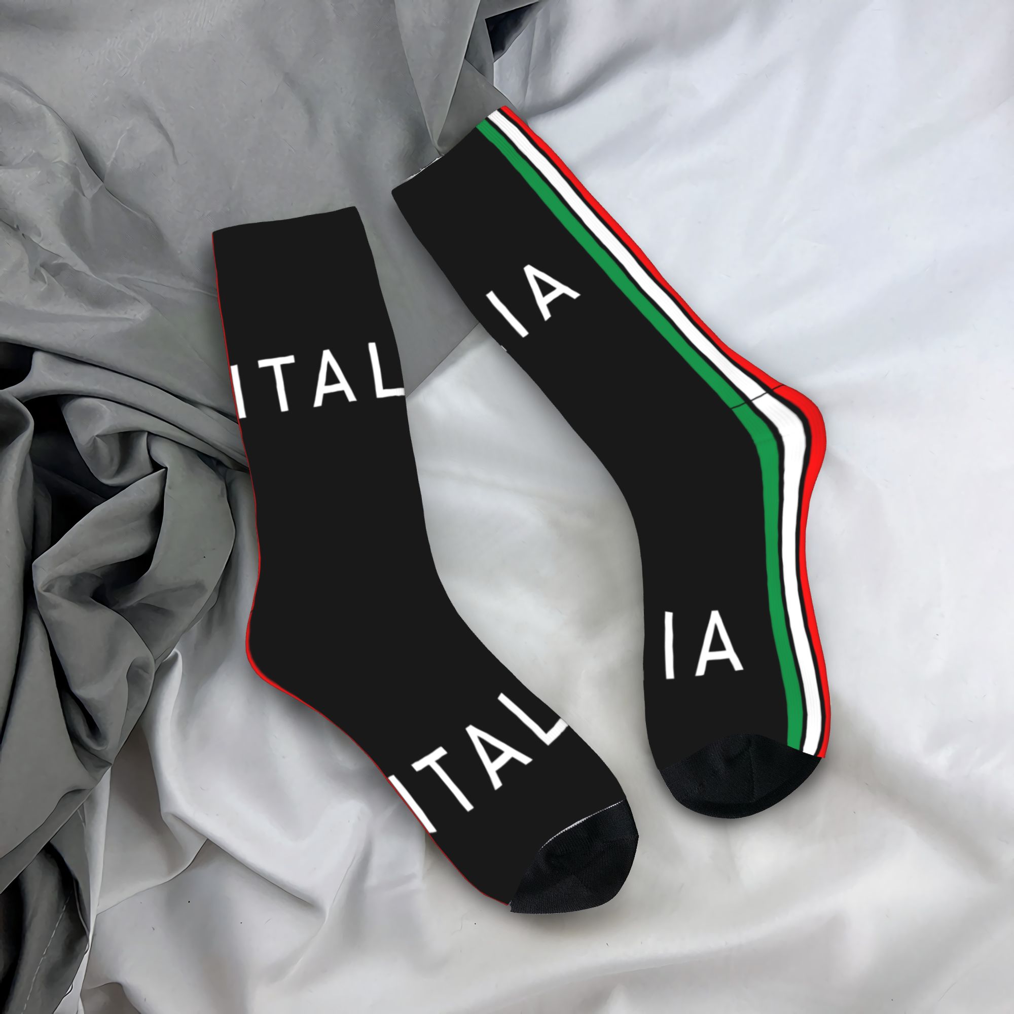 Cute Mens Italy Flag Dress Soc - 3D Printing Qatar ulasan dan harga