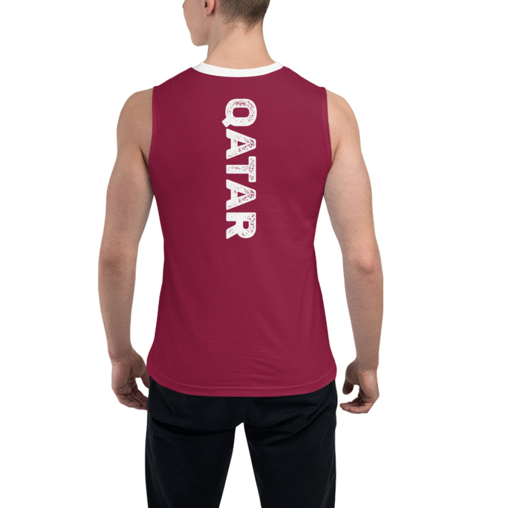 Sleeveless T-shirt Qatar Flag  - 3D Printing Qatar ulasan dan harga
