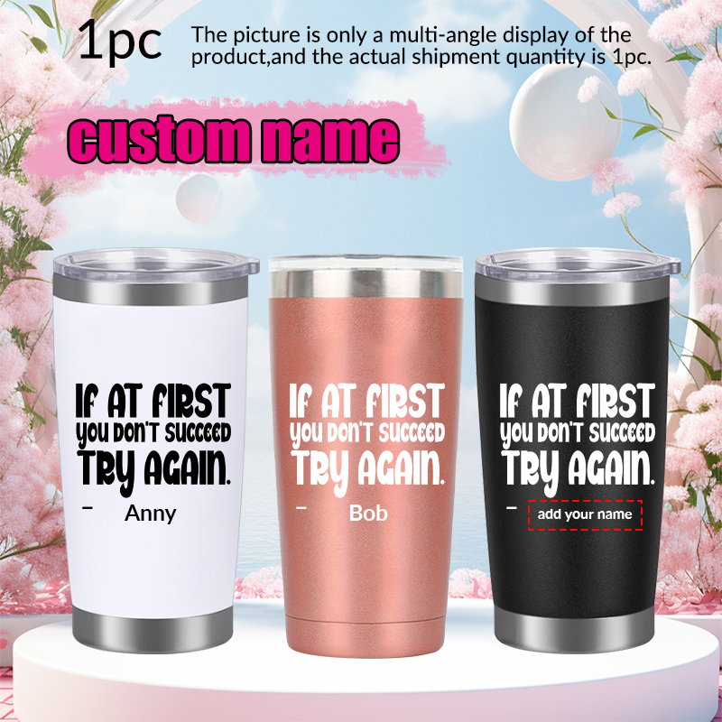 1pc Customized Name 20oz Car C - 3D Printing Steel ulasan dan harga