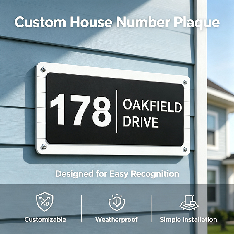 Custom 3D Printed House Number - 3D Printing Wall ulasan dan harga
