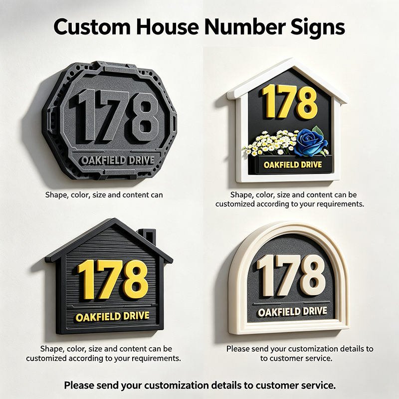 Custom 3D Printed House Number - 3D Printing Wall ulasan dan harga