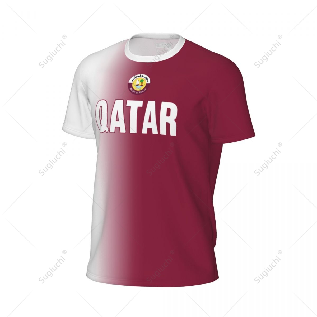 Sports Mesh T-shirt Qatar Flag - 3D Printing Qatar ulasan dan harga