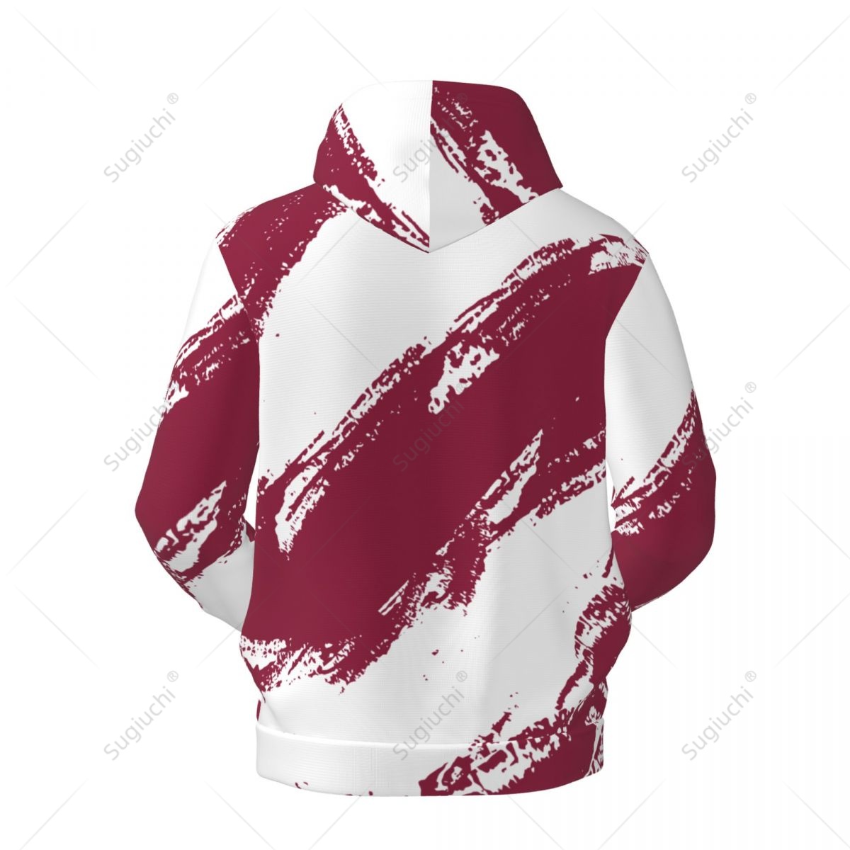 Unisex Qatar Flag Color Hoodie - 3D Printing Qatar ulasan dan harga