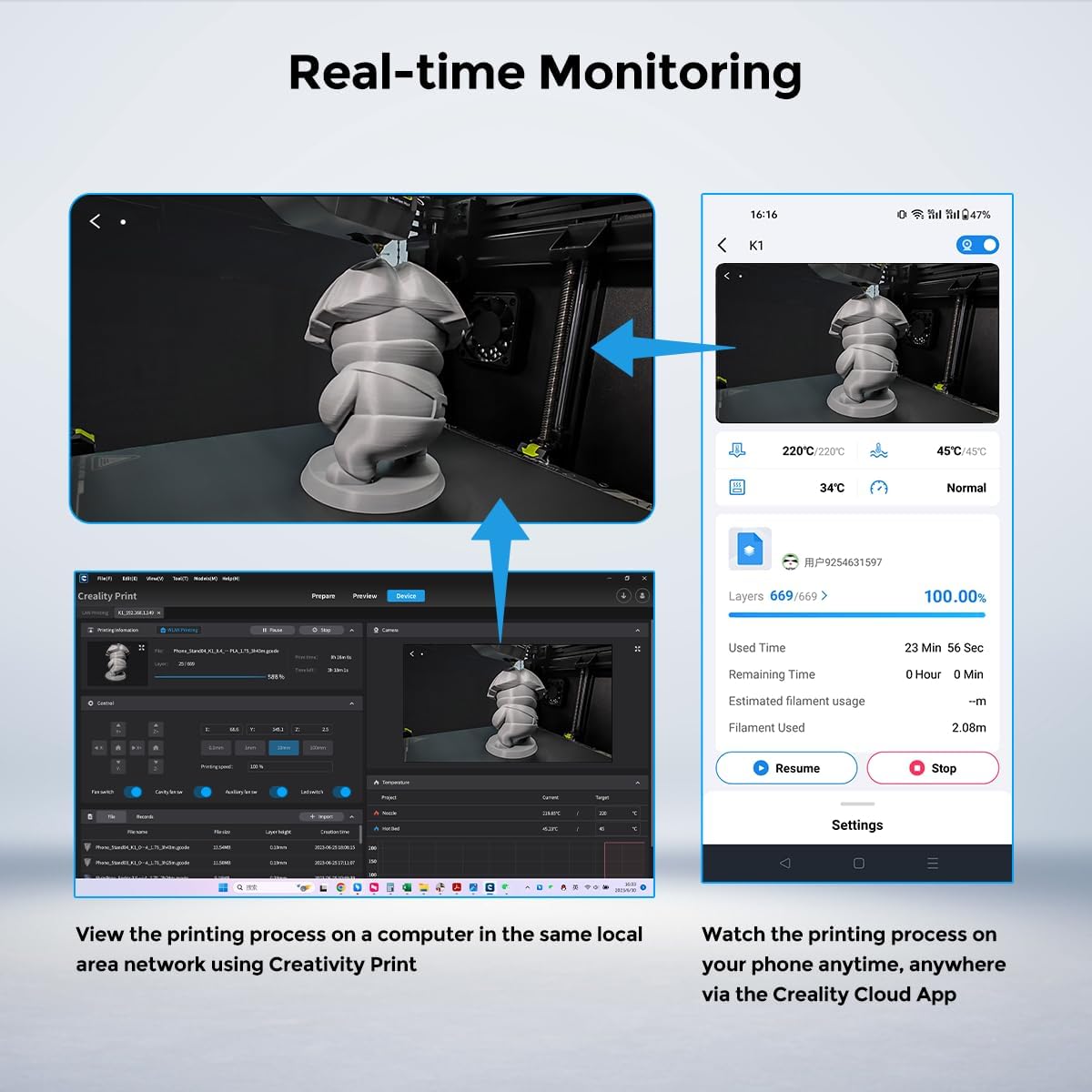 Creality K1C /K1 SE AI Camera  - 3D Printing Ai ulasan dan harga